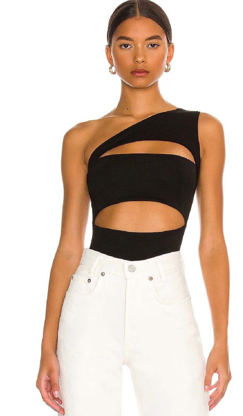 superdown Tori Cut Out Bodysuit in Black